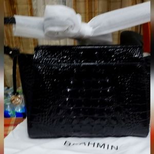 NWT Hillary Black Melbourne Genuine Leather Brahmin Bag; Shoulder Bag; $300.